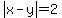 abs%28x-y%29=2