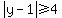 abs%28y-1%29%3E=4