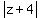 abs%28z%2B4%29