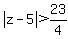 abs%28z-5%29%3E23%2F4
