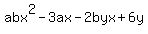 abx%5E2+-3ax-2byx%2B6y
