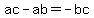 ac-ab=-bc