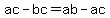 ac-bc=ab-ac
