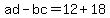 ad-bc=12%2B18