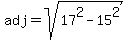 adj=sqrt%2817%5E2-15%5E2%29