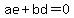 ae%2Bbd=0