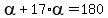 alpha%2B17%2Aalpha=180