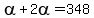 alpha%2B2alpha=348