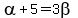 alpha%2B5=3beta