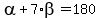 alpha%2B7%2Abeta=180