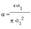 alpha=%284%2AA%5B1%5D%29%2F%28pi%2AD%5B1%5D%5E2%29