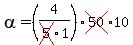 alpha=%284%2Fcross%285%291%29cross%2850%2910
