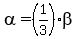 alpha=+%281%2F3%29beta