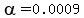 alpha=0.0009