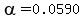 alpha=0.0590