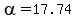 alpha=17.74
