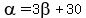 alpha=3beta%2B30