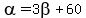 alpha=3beta%2B60