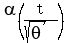 alpha+%28t%2F%28sqrt%28theta%29%29%29