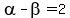 alpha+-beta++=+2