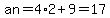 an=4%2A2%2B9=17