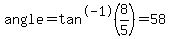 angle=tan%5E-1%288%2F5%29=58