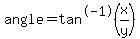 angle=tan%5E-1%28x%2Fy%29