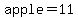 apple+=+11+
