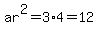 ar%5E2=3%2A4=12