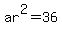 ar%5E2=36