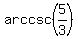 arccsc%285%2F3%29