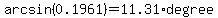 arcsin%280.1961%29=11.31%2Adegree