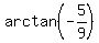 arctan%28-5%2F9%29