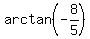 arctan%28-8%2F5%29