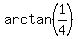 arctan%281%2F4%29