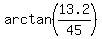 arctan%2813.2%2F45%29