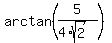 arctan%285%2F%284%2Asqrt%282%29%29%29