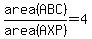 area%28ABC%29%2Farea%28AXP%29=4