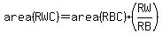 area%28RWC%29=area%28RBC%29%28RW%2FRB%29