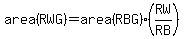 area%28RWG%29=area%28RBG%29%28RW%2FRB%29