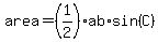 area=%281%2F2%29ab%2Asin%28+C%29+