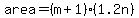 area=%28m%2B1%29%281.2n%29
