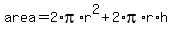 area=2%2Api%2Ar%5E2%2B2%2Api%2Ar%2Ah