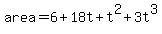 area=6%2B18t%2Bt%5E2%2B3t%5E3