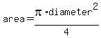 area=pi%2Adiameter%5E2%2F4