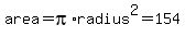 area=pi%2Aradius%5E2=154