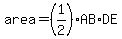 area+=+%281%2F2%29%2AAB%2ADE