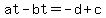 at-+bt+=+-d%2Bc