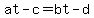 at-c=+bt-d
