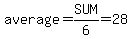 average=SUM%2F6=28